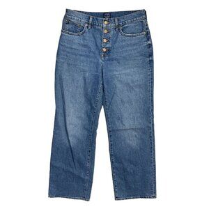 J. Crew Factory Full Length Wide Leg Jeans Women Button Fly Size 29